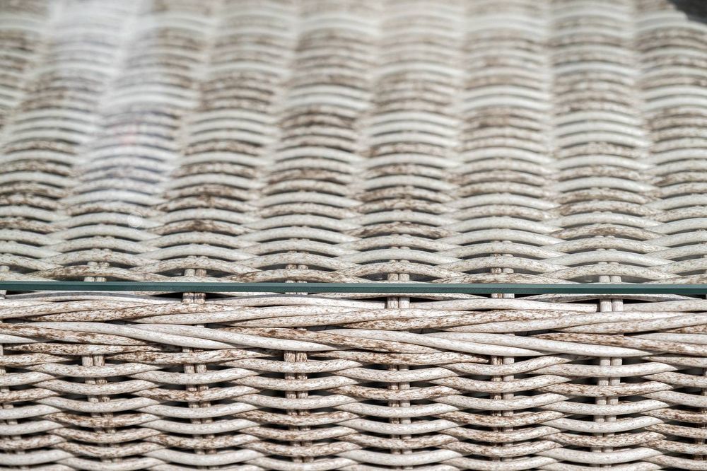 "Капучино" журнальный столик из искусственного ротанга, цвет бежевый