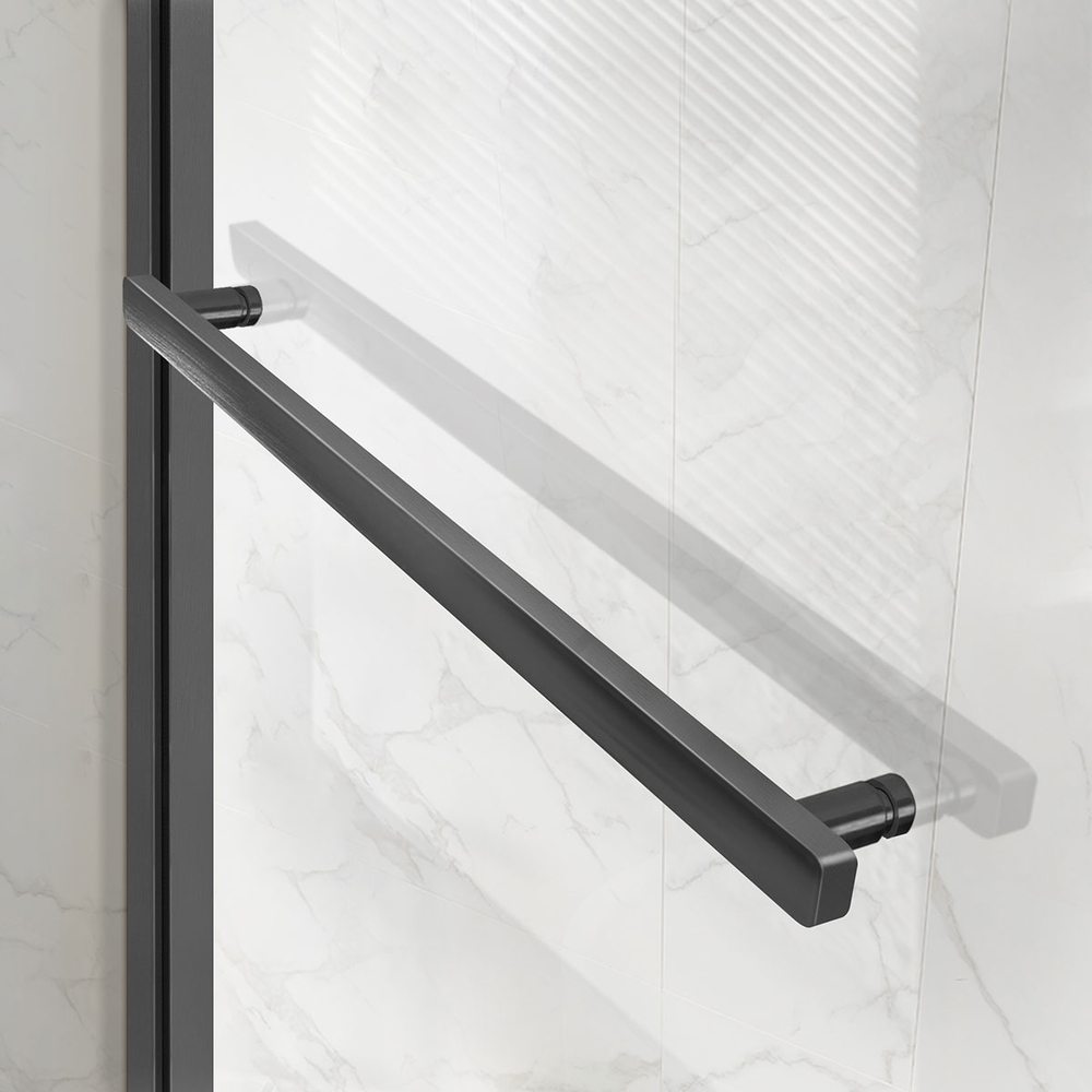 Душевой уголок Слим Софт (Slim Soft) Vincea VSR-1SS1011CLGM, 1100*1000, вороненая сталь, стекло прозрачное