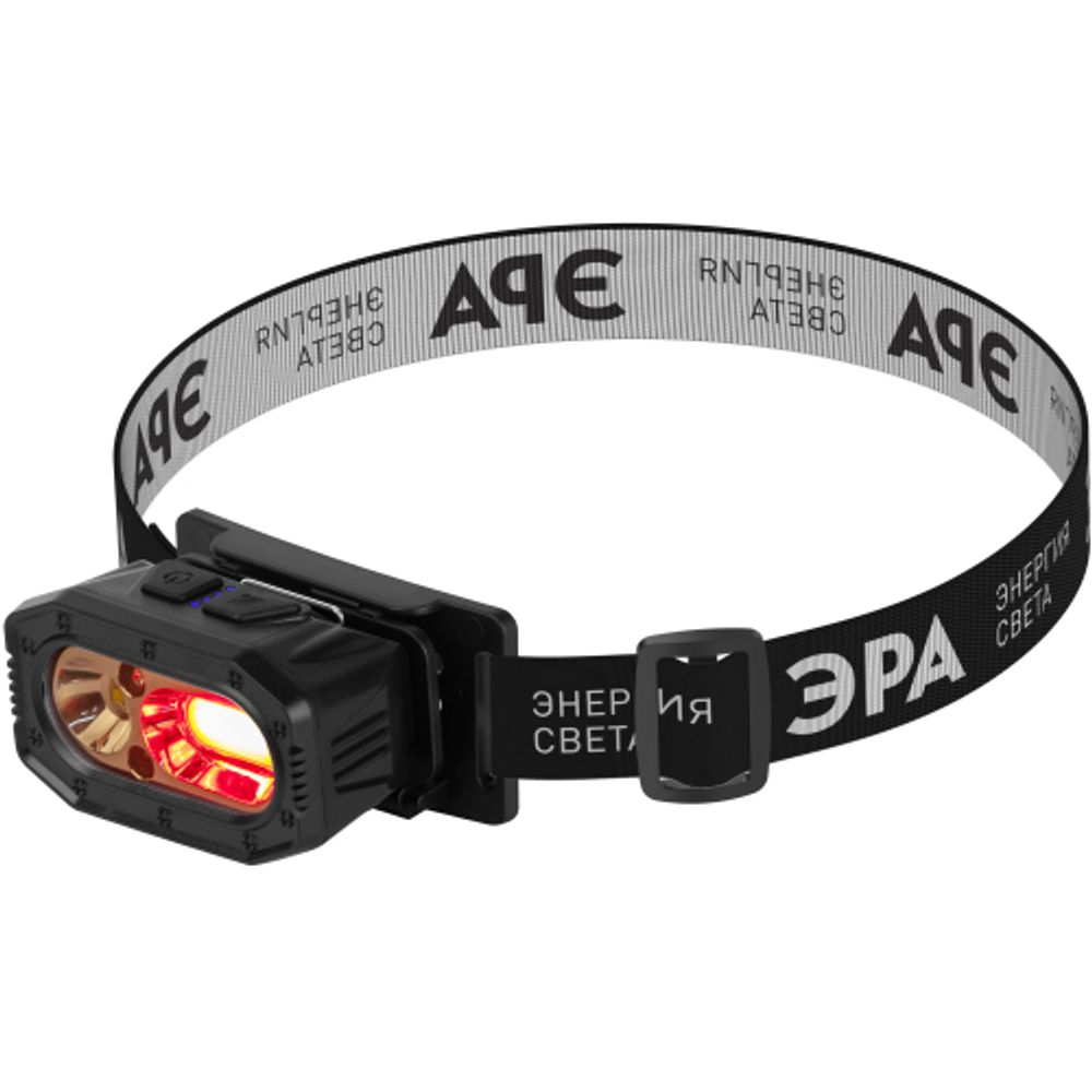 Фонарь налобный светодиодный ЭРА GA-814 аккумуляторный 5 Вт COB + 5 Вт LED 5 режимов сенсорное управление | Налобные фонари