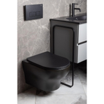 Унитаз подвесной Boheme FIORE 978-SET-B, черный матовый с крышкой-сиденьем с микролифтом