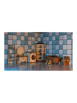 Деревянный конструктор Lemmo МОДЕЛЬ "НАБОР МЕБЕЛИ ВАННАЯ", 129 деталей