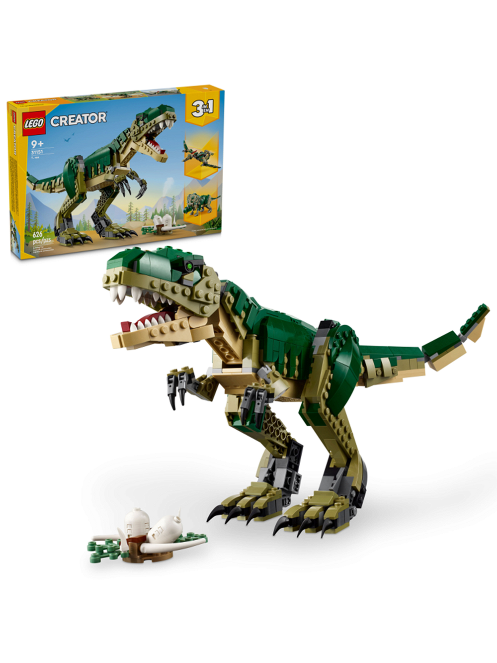 LEGO Creator 31151 Лего «T-Rex» — конструктор 3-в-1: динозавр, трицератопс, птеранодон 31151_УЦЕНКА
