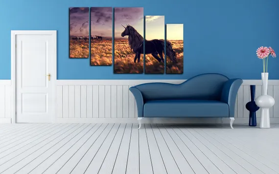 Модульная картина "Сказочный единорог"