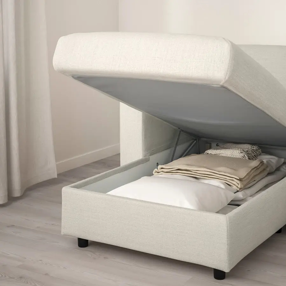 Угловой 4-местный диван с шезлонгом - IKEA VIMLE/ВИМЛЕ ИКЕА, 322х164х68 см, бежевый