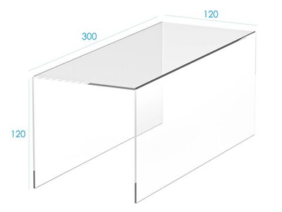 Подставка П-образная, подиум для выставки товара, вейпов (ДхШхВ) 300х120х120мм, оргстекло 2мм