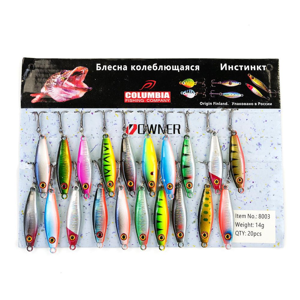 Блесна Columbia "Пилкер" без лепестка (50мм, 14гр, 20шт/уп) Блесна Columbia "Пилкер" без лепестка (50мм, 14гр, 20шт/уп)
