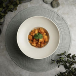 Тарелка глубокая d=21 cм,фарфор "NOBLE" серия "Fine Plus-Light Grey"