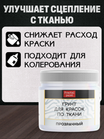 Комбо-набор для красок по ткани (грунт прозрачный,грунт белый) 2х20 мл