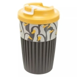 СТАКАН ДЛЯ ГОРЯЧИХ НАПИТКОВ С КЛАПАНОМ И ДЕКОРОМ ГУСИ 450МЛ (Серый)