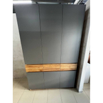 Шкаф для одежды распашной с полками Дуб Крафт Золотой/Белый Глянец, 150х51х236 см Бостон Стиль