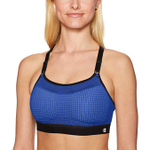 Удобный бюстгальтер-топ для занятий спортом (Размер: L) (Цвет: синий с черным)