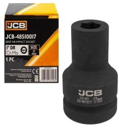 Головка ударная глубокая 1'', 17мм (6гр) JCB JCB-48510017