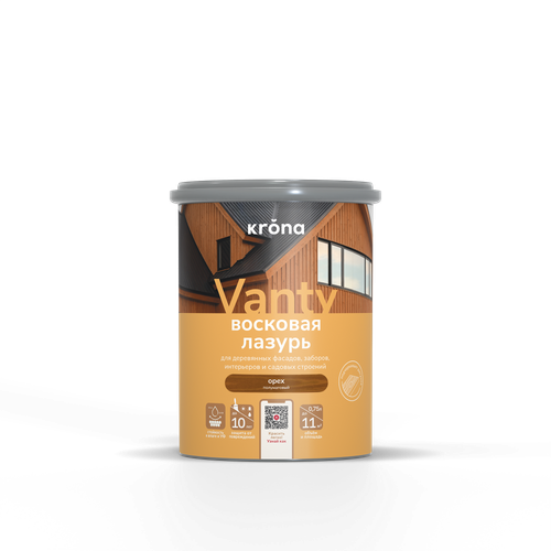 Лазурь восковая KRONA VANTY 0,75 орех