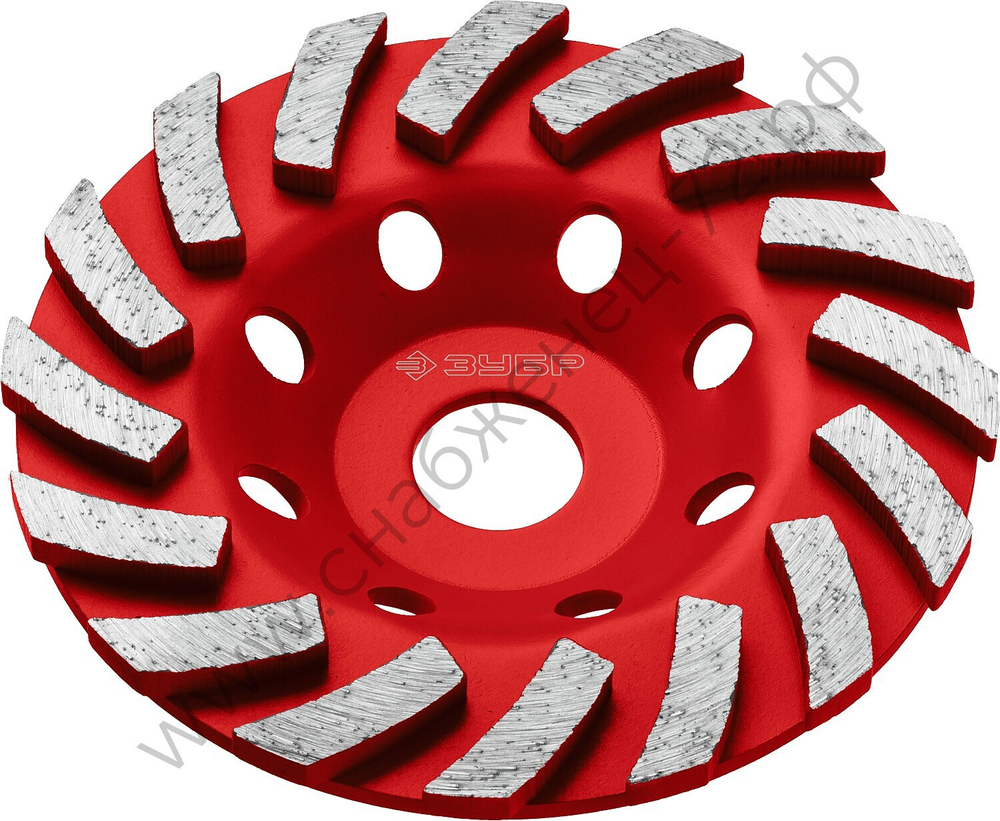 ЗУБР Турбо d 125 мм, Сегментная алмазная шлифовальная чашка (33378-125)
