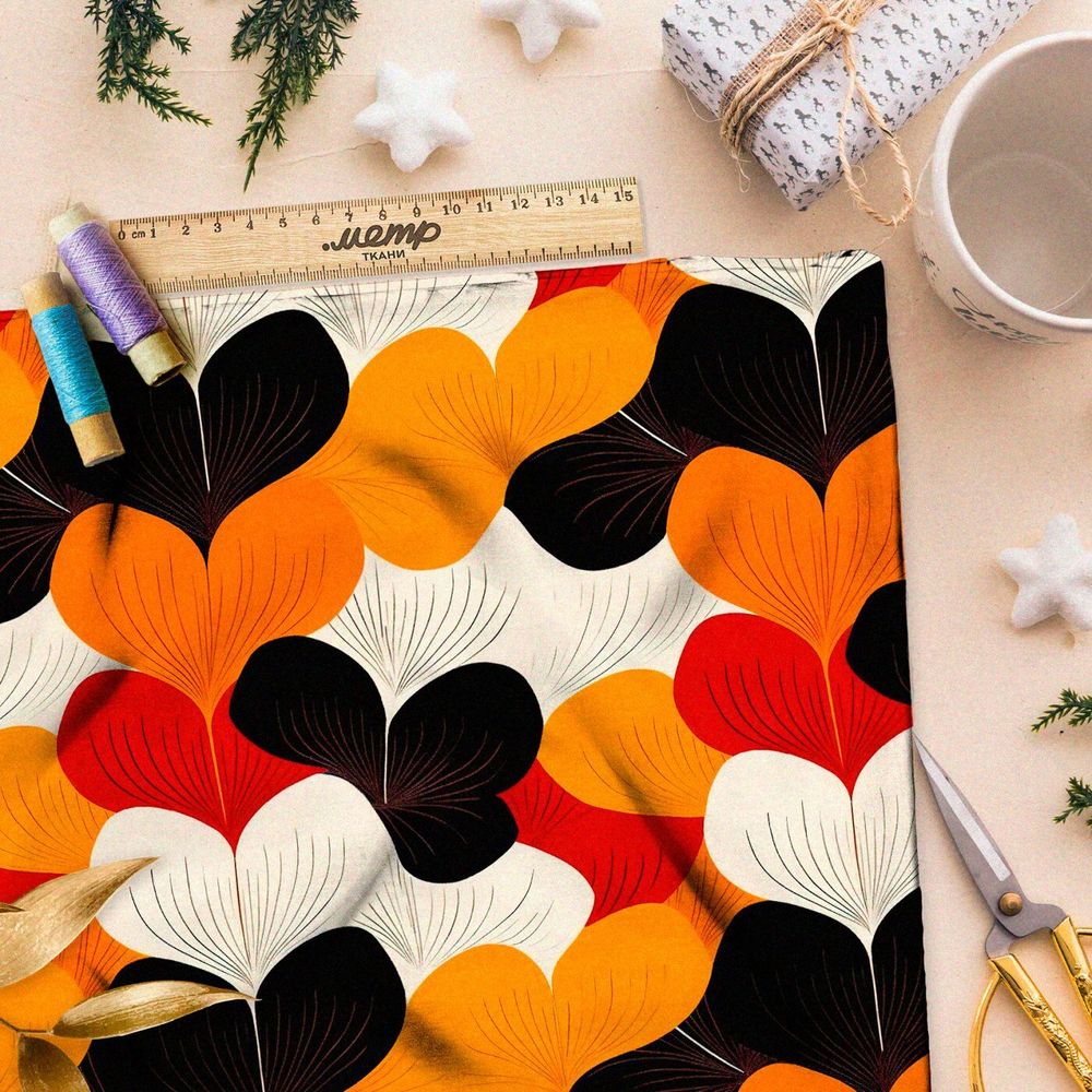 Ткань премиум бифлекс фантазийный взгляд