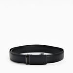 Ремень мужской, натуральная кожа, пряжка автомат, чёрный