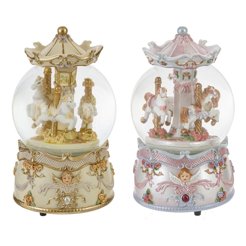GAEM Фигурка декоративная в стекл шаре "Карусель" (ключ,муз, движ), D10 см, L9,5 W9,5 H17,5 см, 2в.