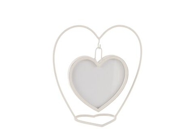 Фоторамка "Сердце" 24,5x10,5x25,5см Металл, МДФ