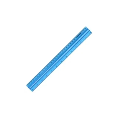 Линейка 30 см с держателем, прозрачная, неоновое ассорти