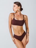 Слипы бесшовные цвет Темно коричневые, размер M