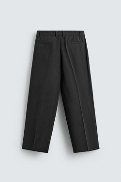 ZARA СТРУЯЩИЕСЯ БРЮКИ RELAXED FIT, ЧЕРНЫЙ