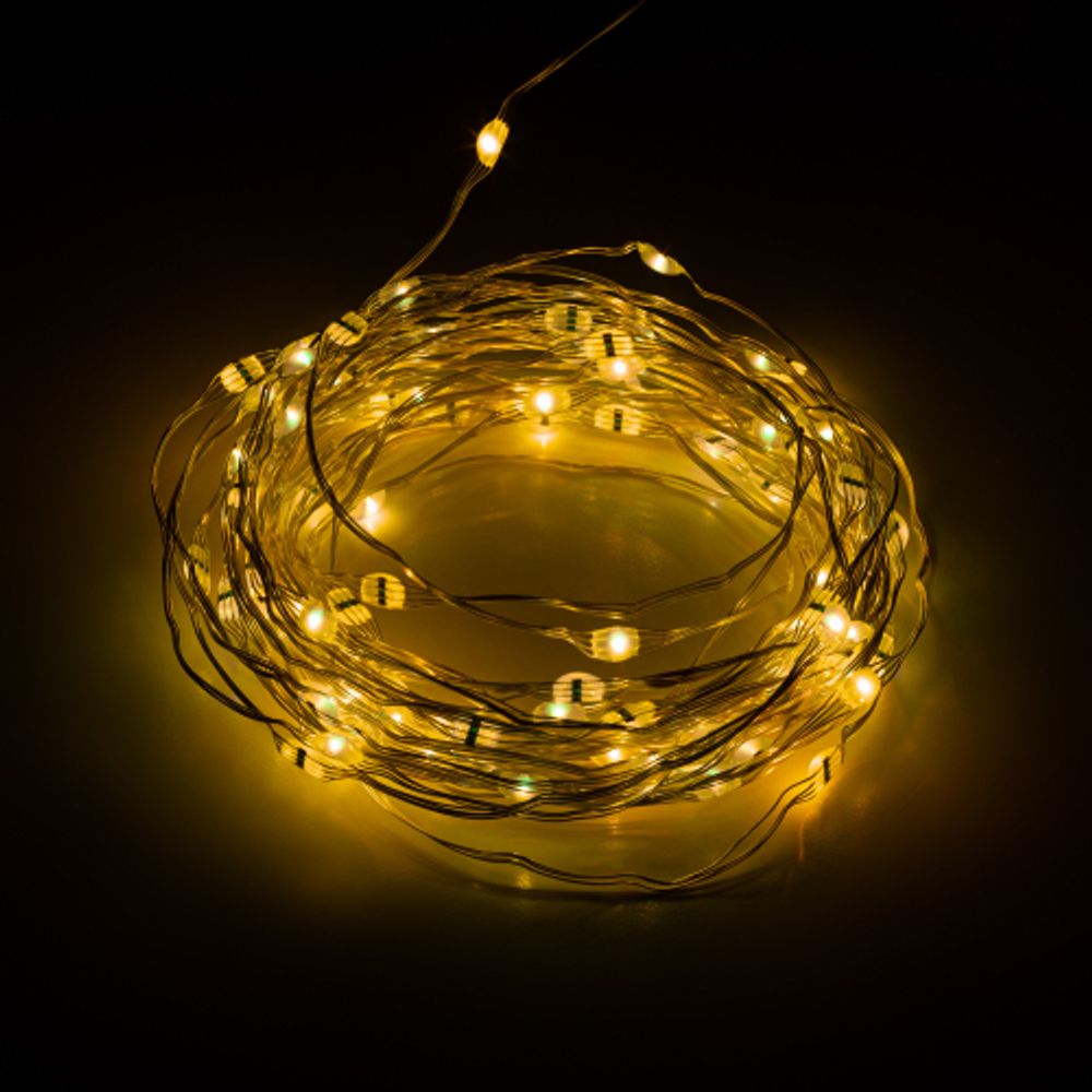 Светодиодная новогодняя гирлянда ЭРА ЕGNIG - PU-1 нить с управлением через мобильное приложение 10м RGB 100LED