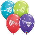 Шар латексный 28см Гирлянда сердец (Ассорти)