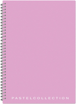 Бизнес-тетрадь Pastel Collection Pink/Purple, A4, 96 листов, пластиковая обложка, на гребне, клетка