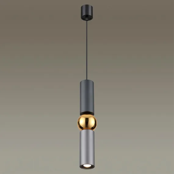 4071/5L L-VISION ODL19 475 серый/золото Подвес GU10 1*5W SAKRA