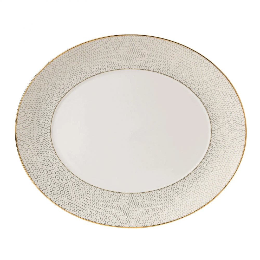 Wedgwood Овальное блюдо Gio Gold 33 см