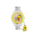 Xomad × Mr Doodle Quartz Movement Silicone Strap Watch Women"s Watch White Dial