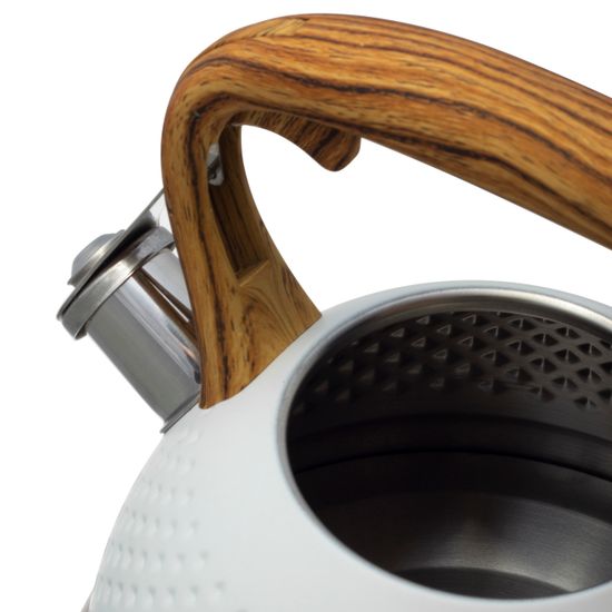 Чайник 2,7 л. из нержавеющей стали со свистком Kamille KM-1098 и ручкой "soft touch" под дерево