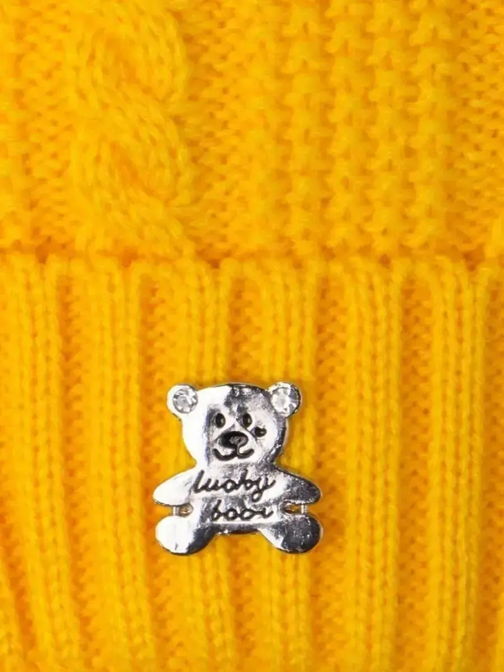 Шапка детская вязаная демисезонная на завязках