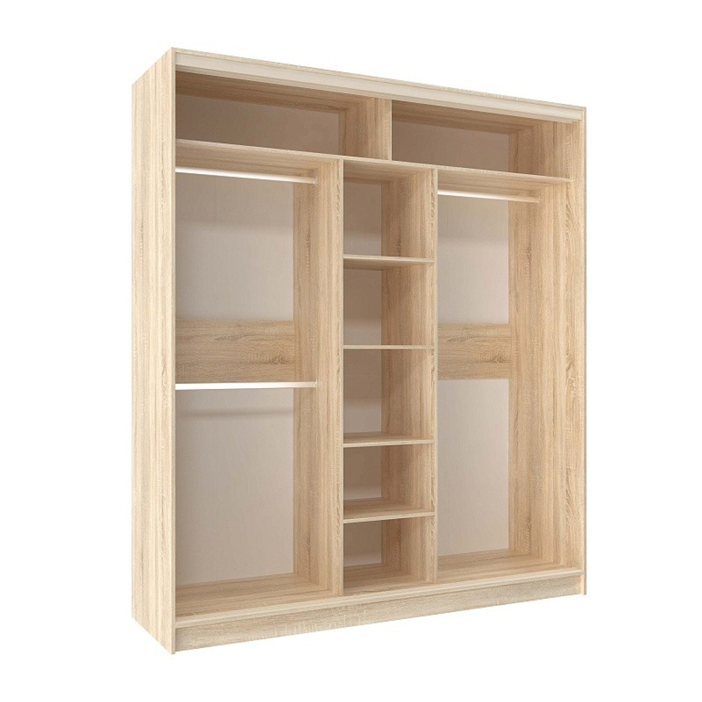 Шкаф-купе трехдверный 2000 Домашний Дуб сонома