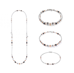 Колье-трансформер 4-in-1 сотуар Coeur de Lion Rosegold-Silver 5008/10-1631