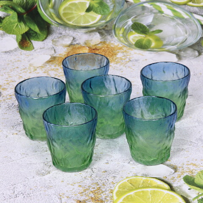 Набор стаканов 6шт 250мл «ICE» матовый цветной