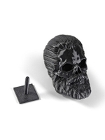 Бородатый череп с хвостом, фигурка для декора интерьера, арт-объект, коллекционный предмет, 3D печать, чёрный 12 см.