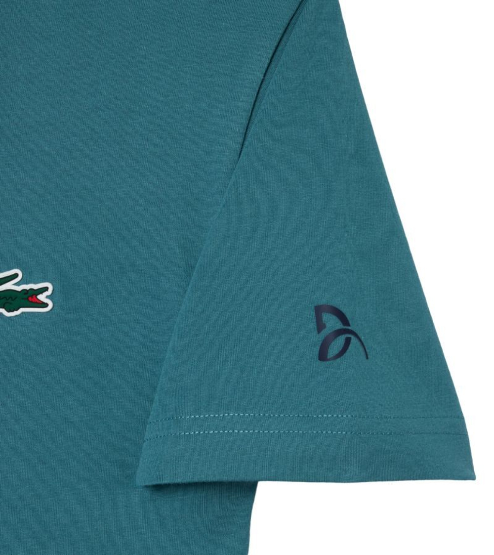 Мужская теннисная футболка Lacoste Tennis X Novak Djokovic T-Shirt & Cap Set - hydro blue