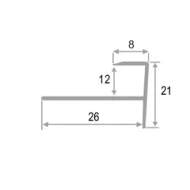 АЛТПг 12мм "DO-1" 2,7м Шампань (бронза) мат. окантов. гиб. анод. алюм.
