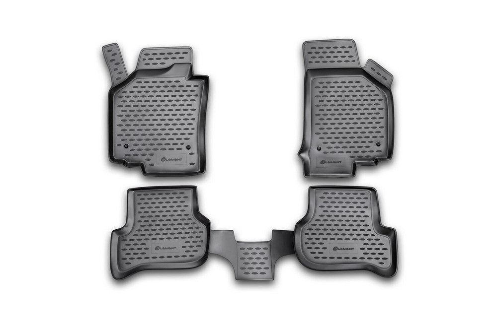 Коврики Standard, в салон SEAT Leon 10/2007- , 4 шт. (полиуретан, чёрные) Element.NLC.44.02.210