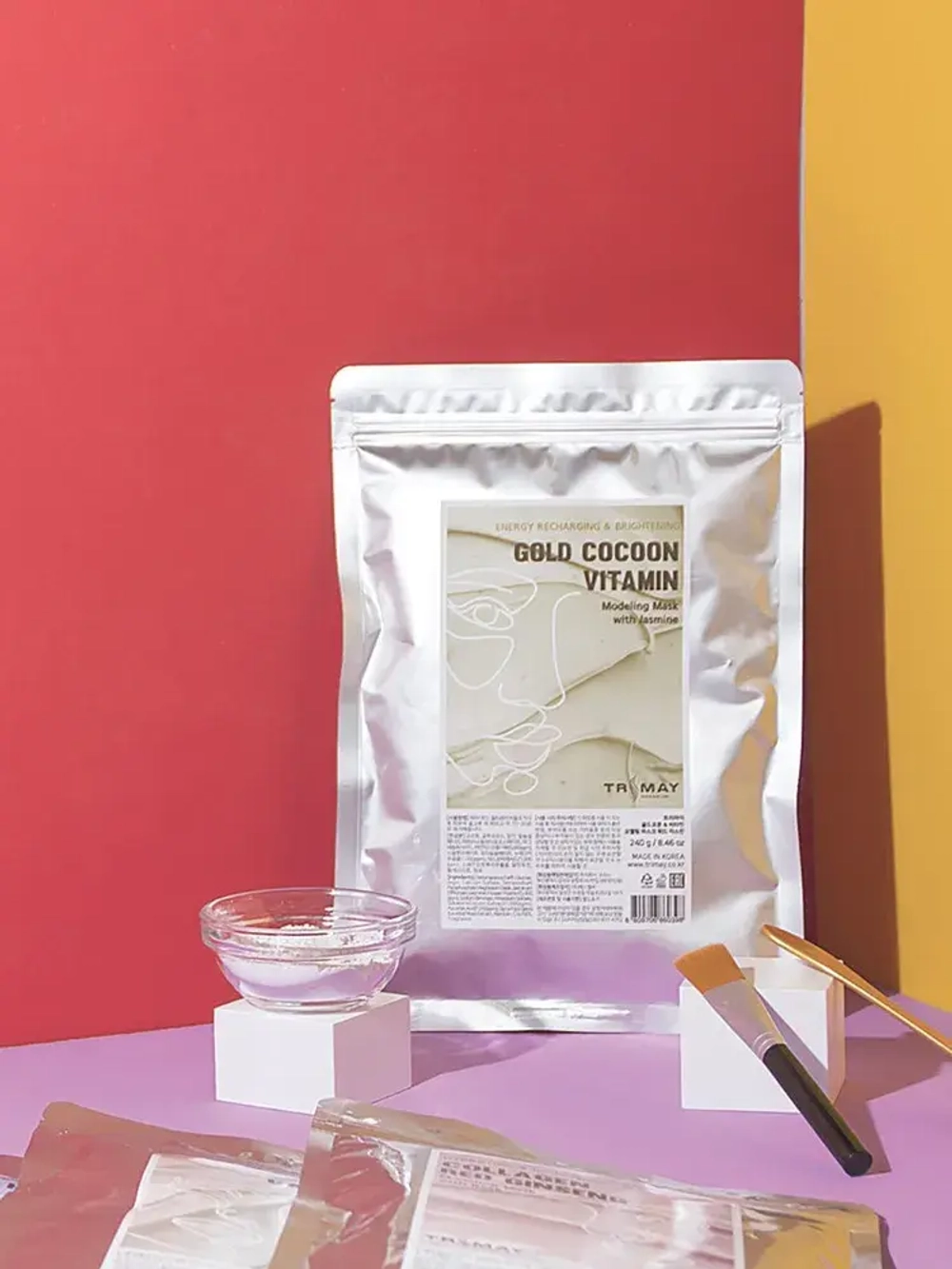 Альгинатная маска осветляющая Trimay Gold Cocoon Vitamin Modeling Mask With Jasmine 240 гр
