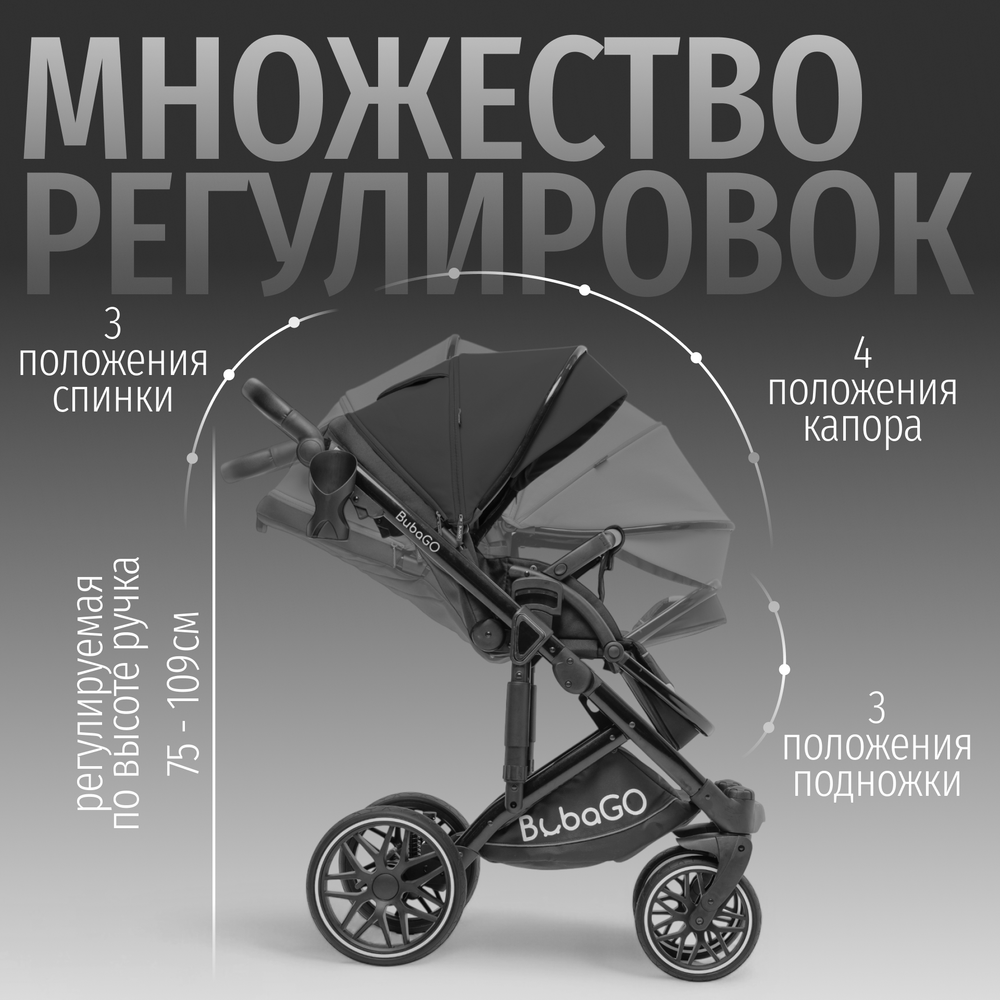 Модульная коляска BubaGO Pellegrino 3в1