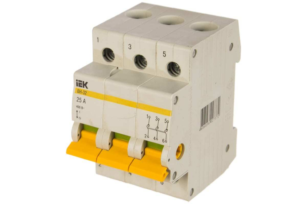 Выключатель нагрузки (мини-рубильник) ВН-32 3Р 25А IEK