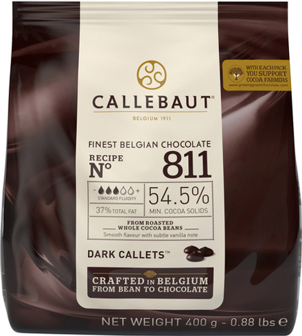 Шоколад Callebaut Темный 54.5% (Пакет 400гр)