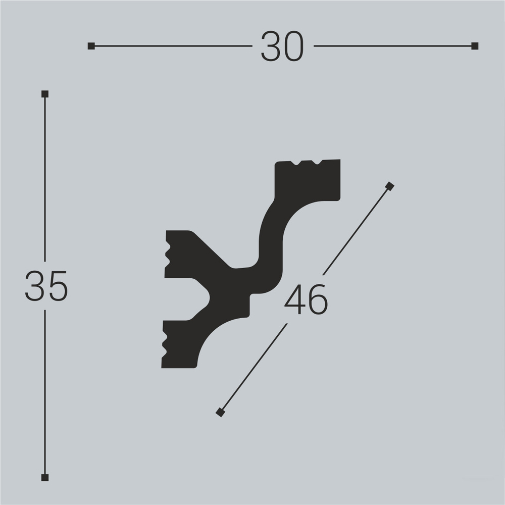 bello deco Карниз XPS К 11 (35x30) 00-00104315