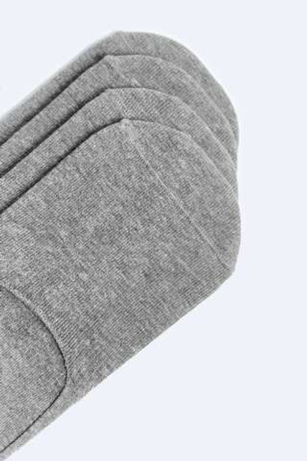 ZARA НАБОР ИЗ ЧЕТЫРЕХ ПАР КОРОТКИХ НОСКОВ, СЕРЫЙ