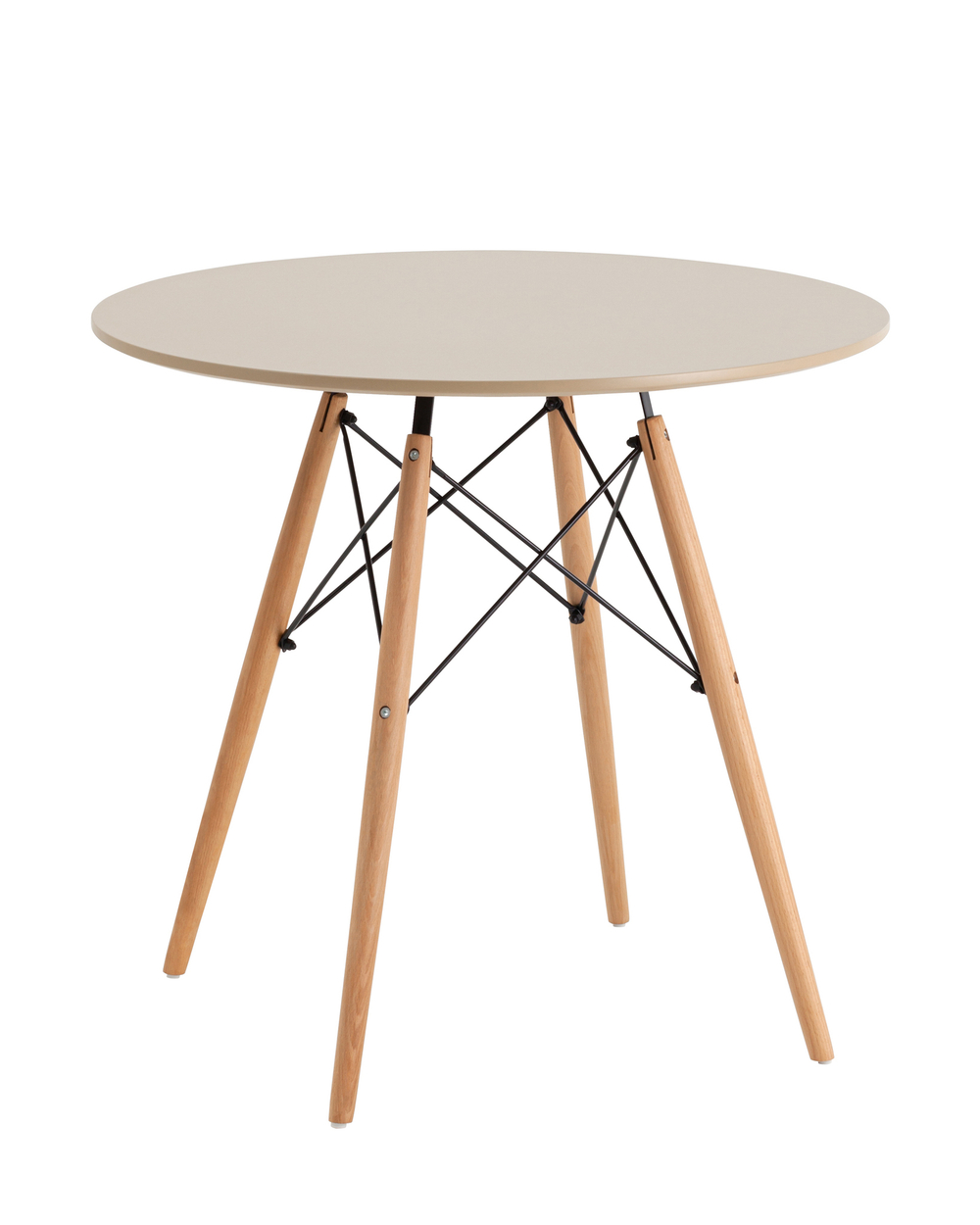 Стол Eames DSW NEW D80 бежевый
