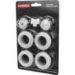 Комплект подключения радиатора Rommer 3/4" 7 предметов белый 26539