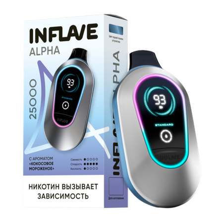 Inflave Alpha Кокосовое мороженое 25000 затяжек 20мг (2%)