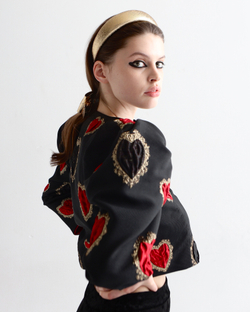 Ободок из золотого жаккарда